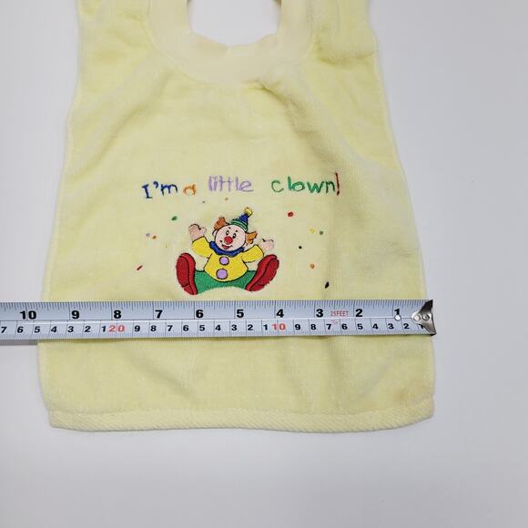 Vtg Luv N' Care Terrycloth Towel Clown Embroidered Baby Bib Unisex Fun Colorful - Picture 12 of 12